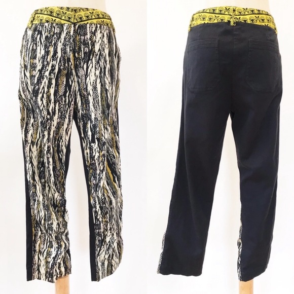 W118 Walter Baker Cropped Pants BW & Yellow - Picture 1 of 8